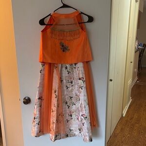 Top and skirt Indian outfit, size 30